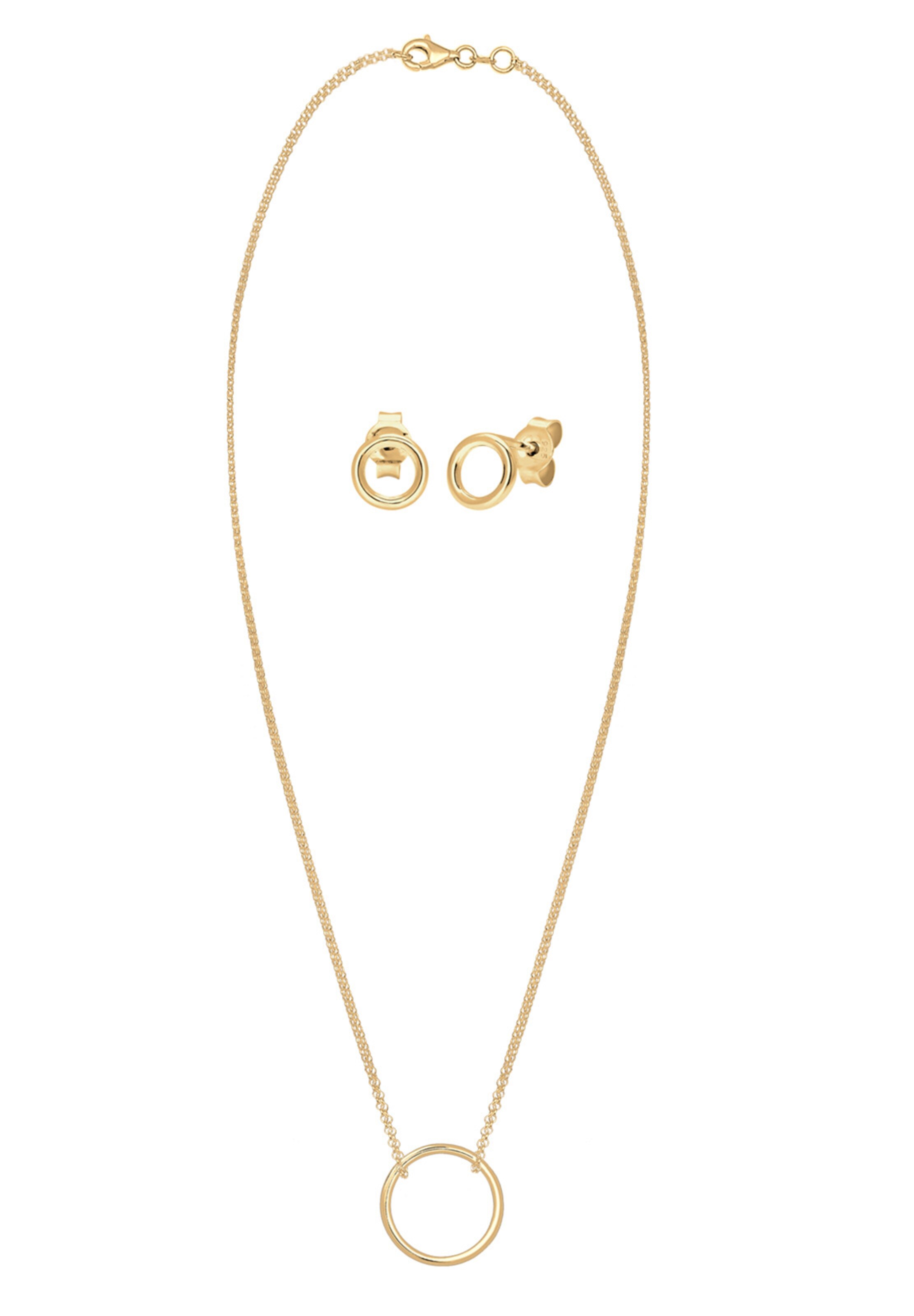 ELLI Jewelry set 'Geo, Kreis' in Gold