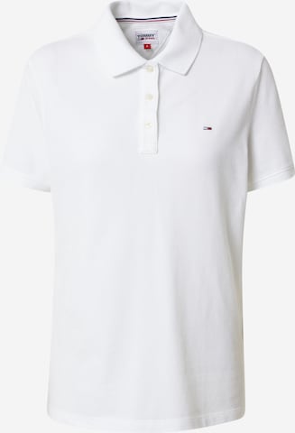 Tommy Jeans Poloshirt in Weiß: front