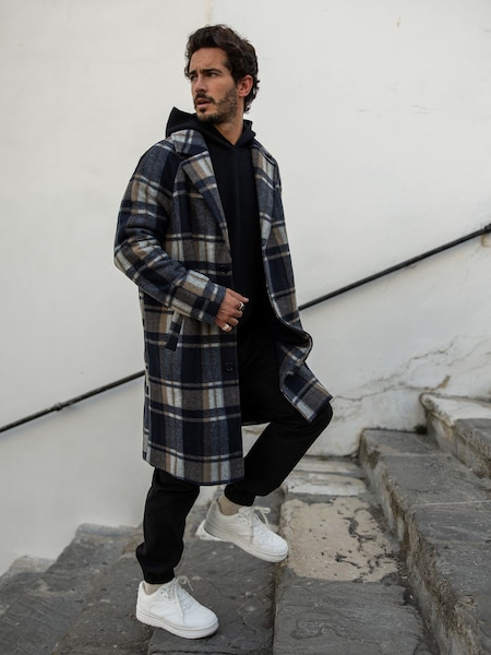 Tiago - Plaid Coat Look by DAN FOX APPAREL