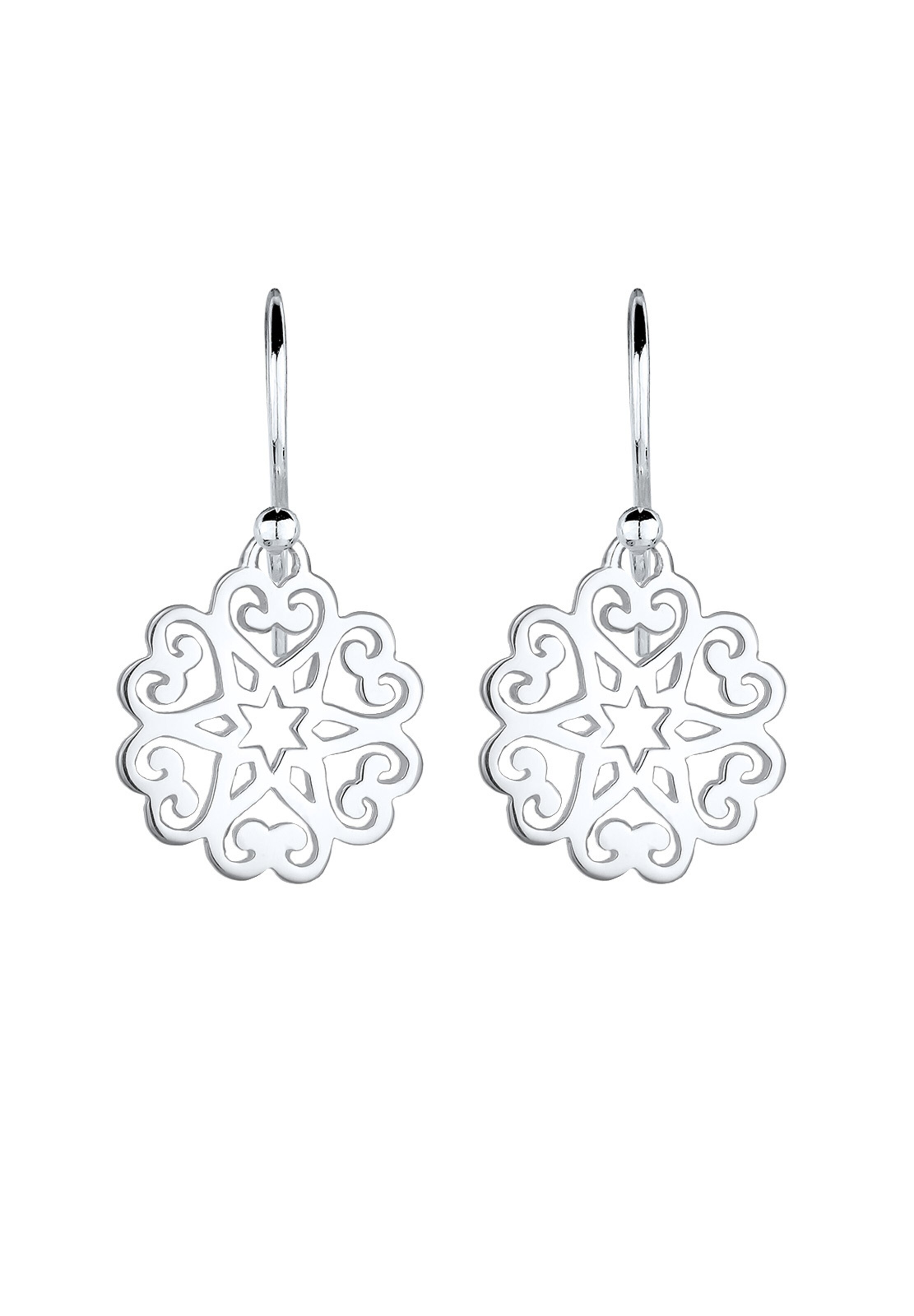 Boucles d'oreilles 'Ornament' ELLI en argent : devant
