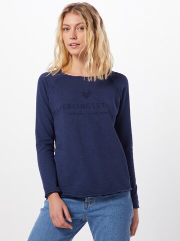 Sweat-shirt 'Cathrina EP' LIEBLINGSSTÜCK en bleu : devant