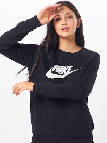 Nike Sportswear Sweatshirt 'Essential' in Black: front