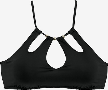 LASCANA High neck Bikinitop 'Italy' in Schwarz: predná strana