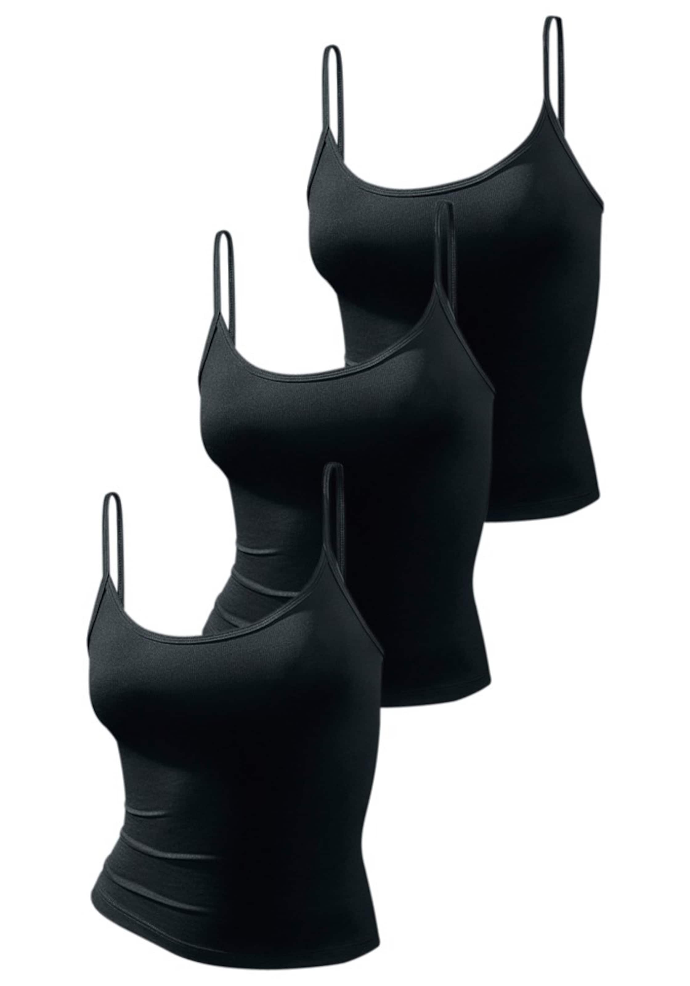 VIVANCE Unterhemd in Schwarz: Vorderseite