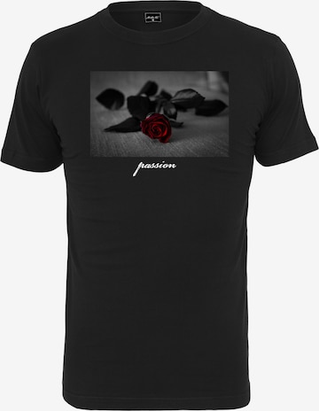 Mister Tee T-Shirt 'Passion Rose' in Schwarz: predná strana