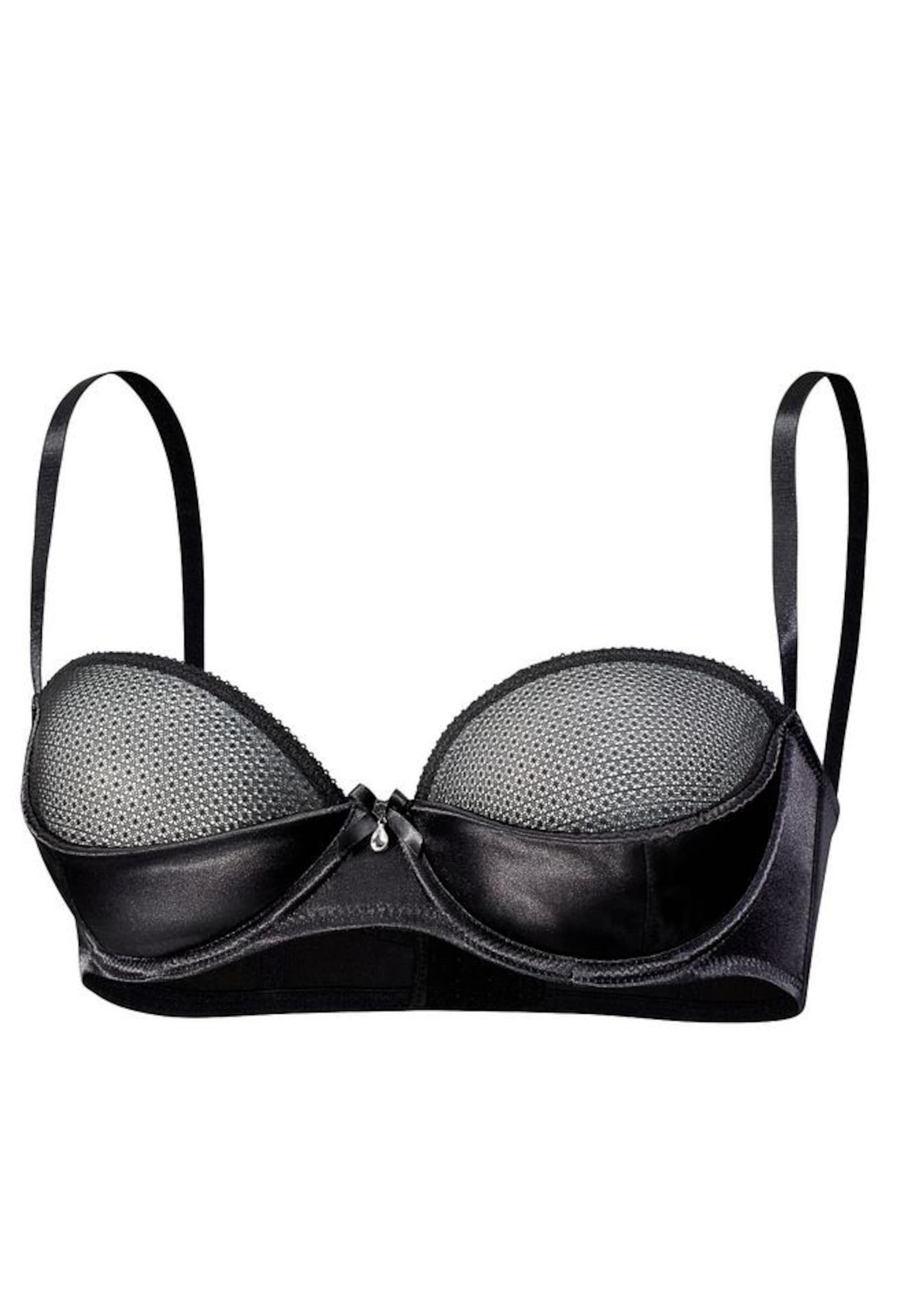 PETITE FLEUR GOLD Push-up BH i sort: forside