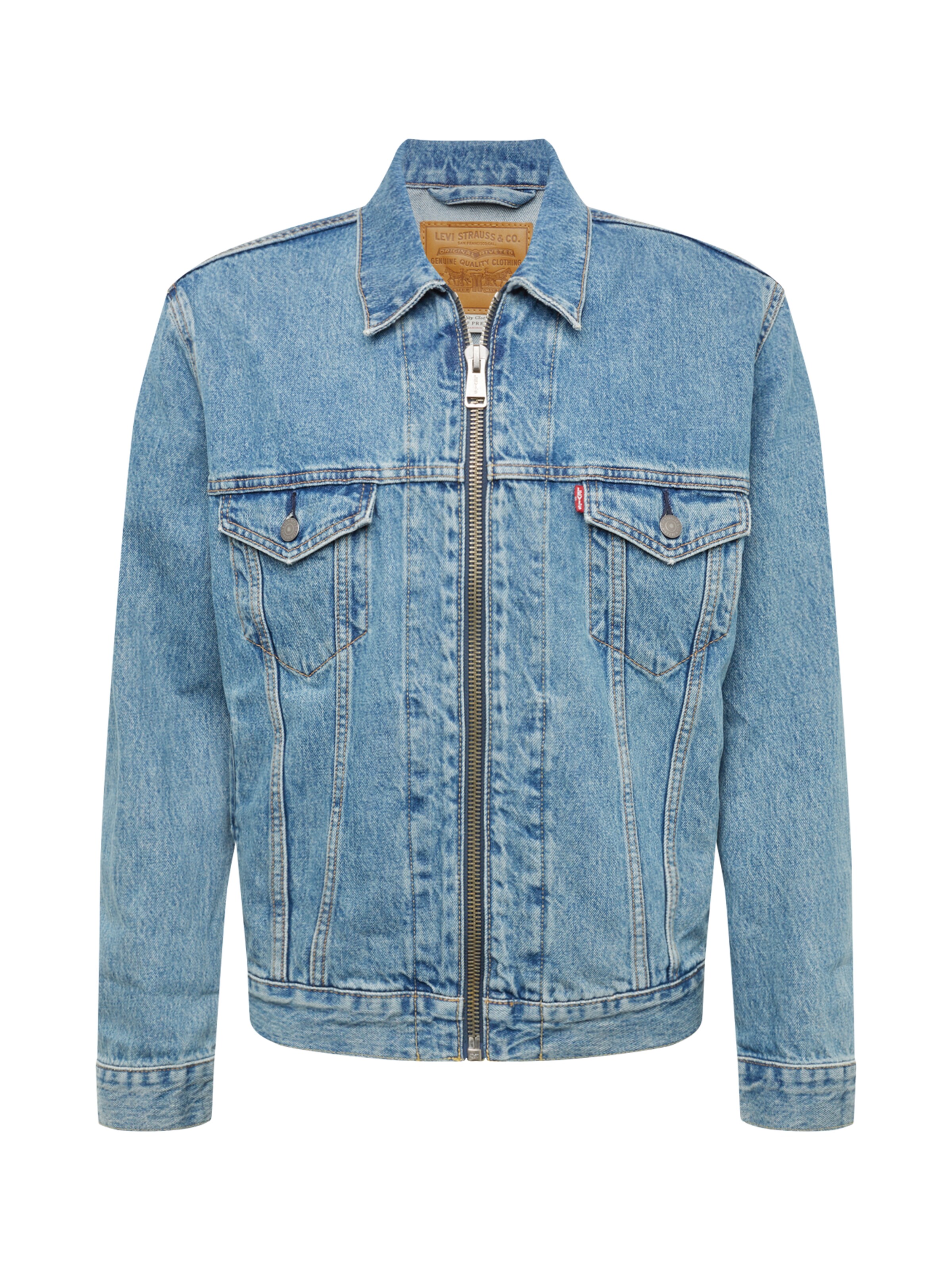 LEVI'S - Tussenjas 'ZIPTYPE3TRUCKER' in de kleur Blauw denim