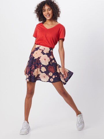 Boohoo - Saia 'FLORAL FLIPPY' em mistura de cores