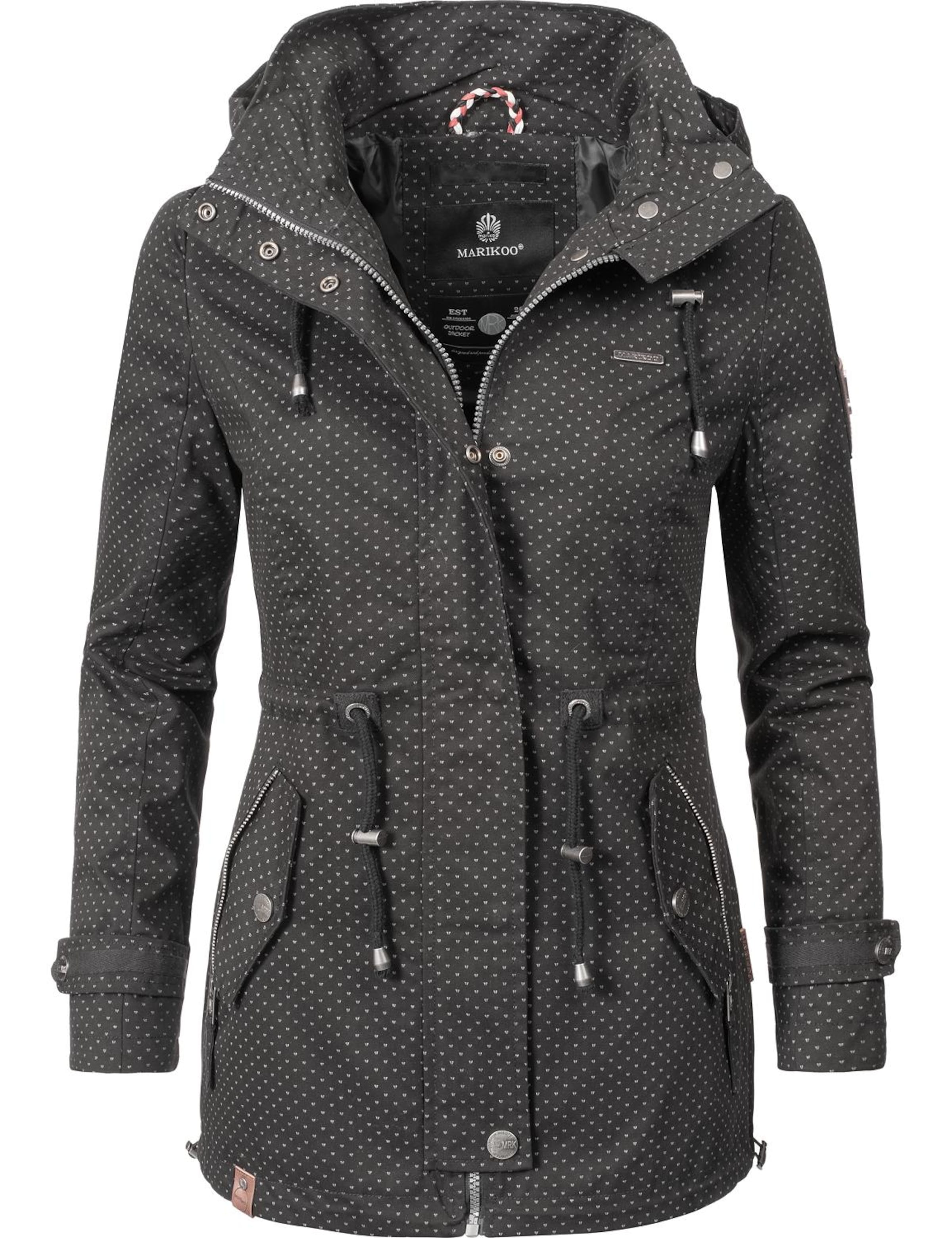 MARIKOO Kevad-sügisparka 'Nyokoo', värv must: eest vaates