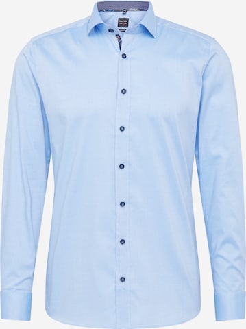 Coupe slim Chemise 'Level 5' OLYMP en bleu : devant