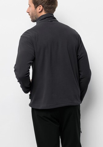 JACK WOLFSKIN Athletic Fleece Jacket 'Kiruna' in Black
