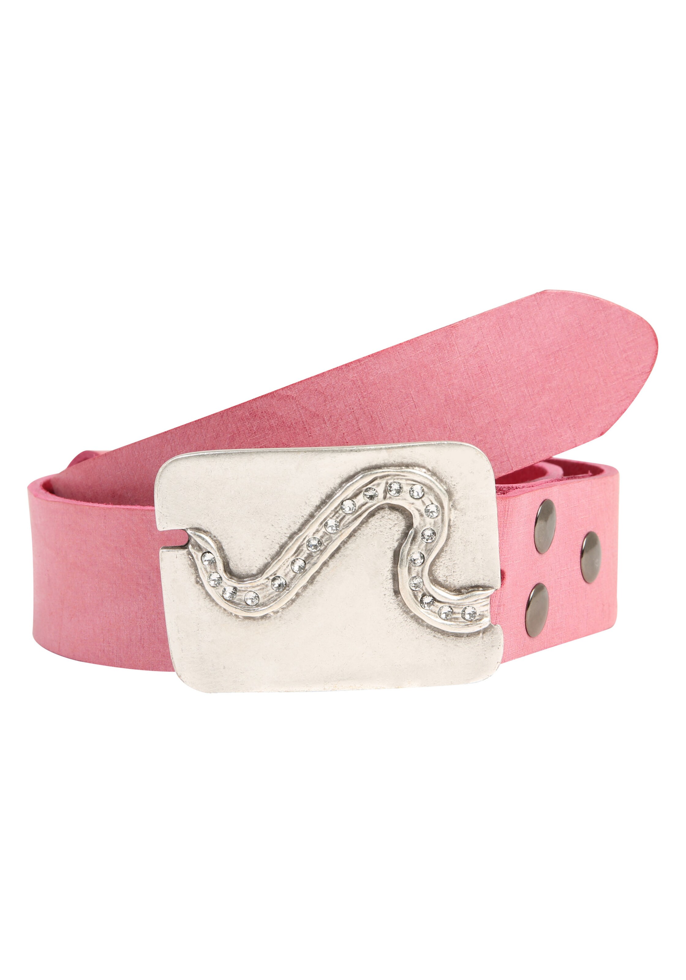 RETTUNGSRING by showroom 019° Ledergürtel in Pink: Vorderseite