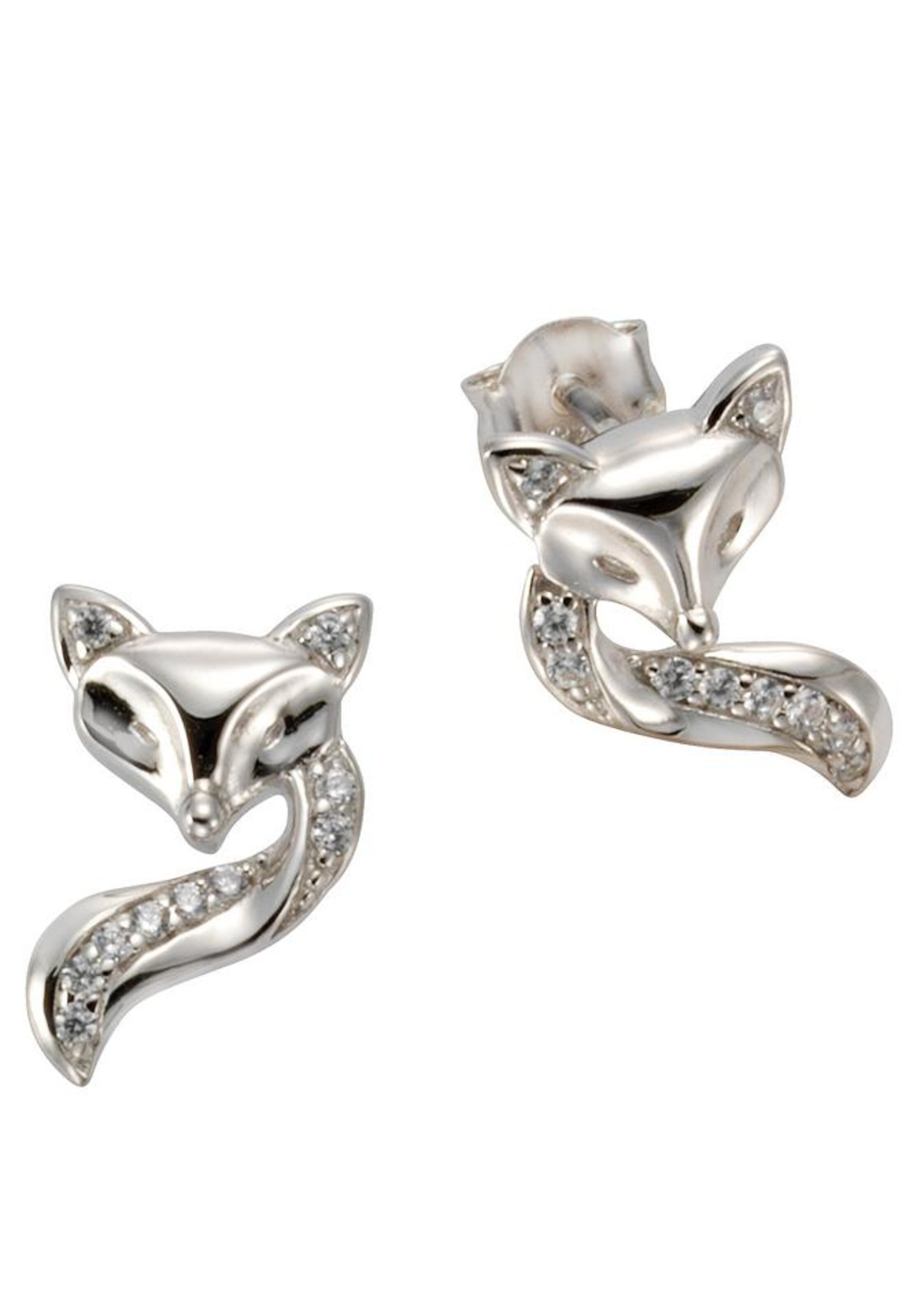 FIRETTI Earrings 'Fuchs' in Silver: front