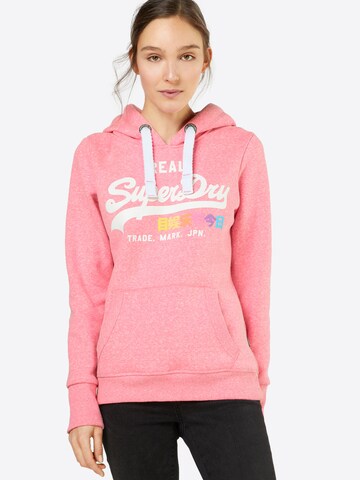 Superdry Sweatshirt 'Vintage Pop Entry' in Pink: predná strana