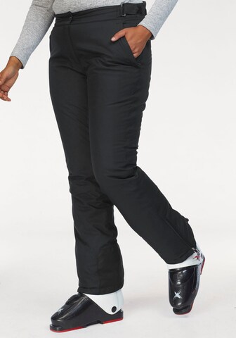 Maier Sports Regular Outdoor Pants in Black: front