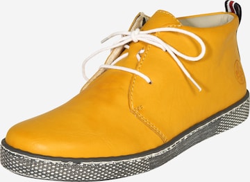 Rieker Lace-Up Shoes in Yellow: front