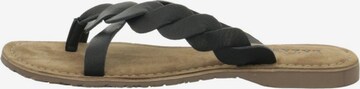 LAZAMANI T-Bar Sandals in Black