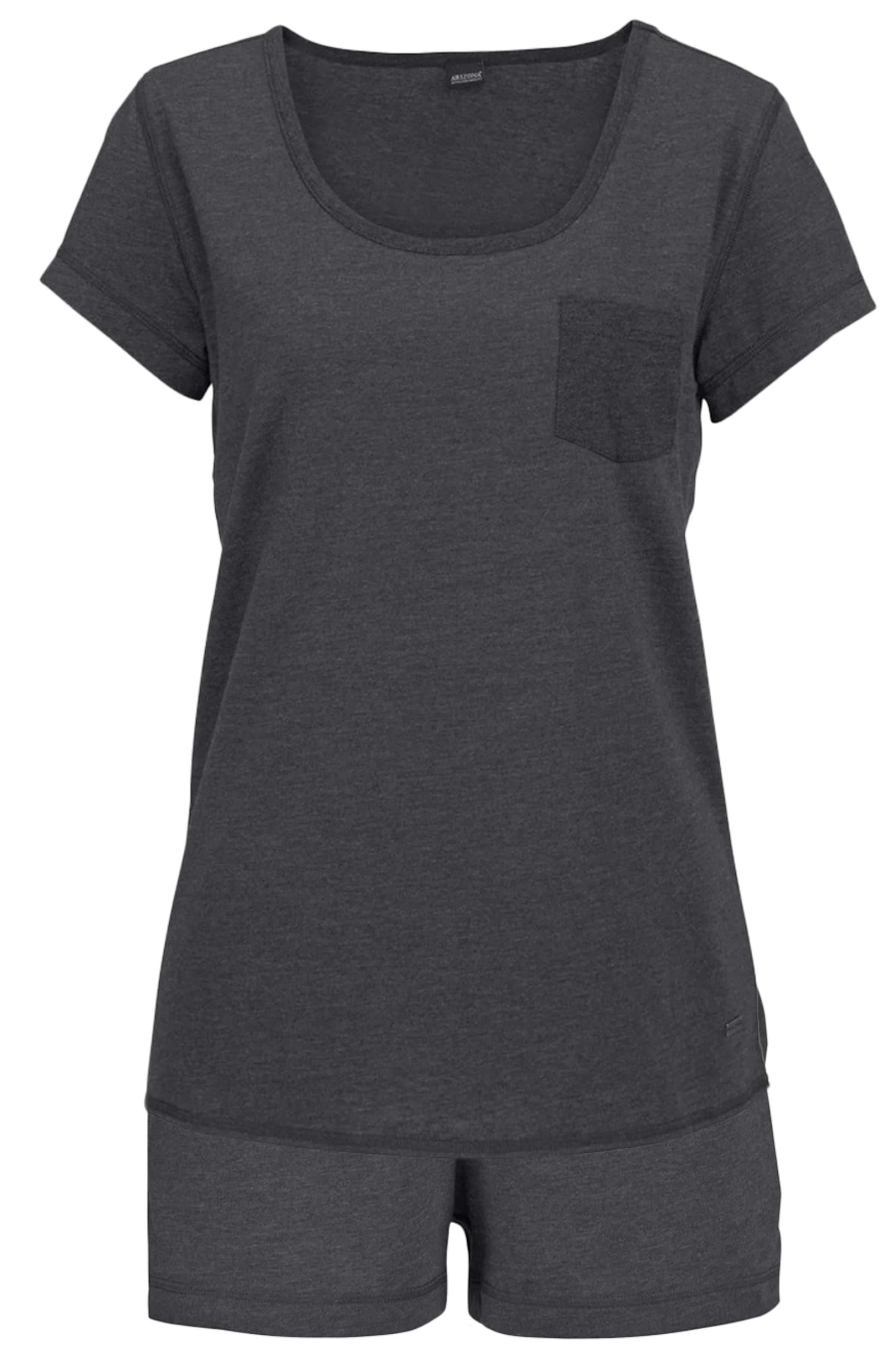 pelēks ARIZONA Pidžama ar šortiem: no priekšpuses