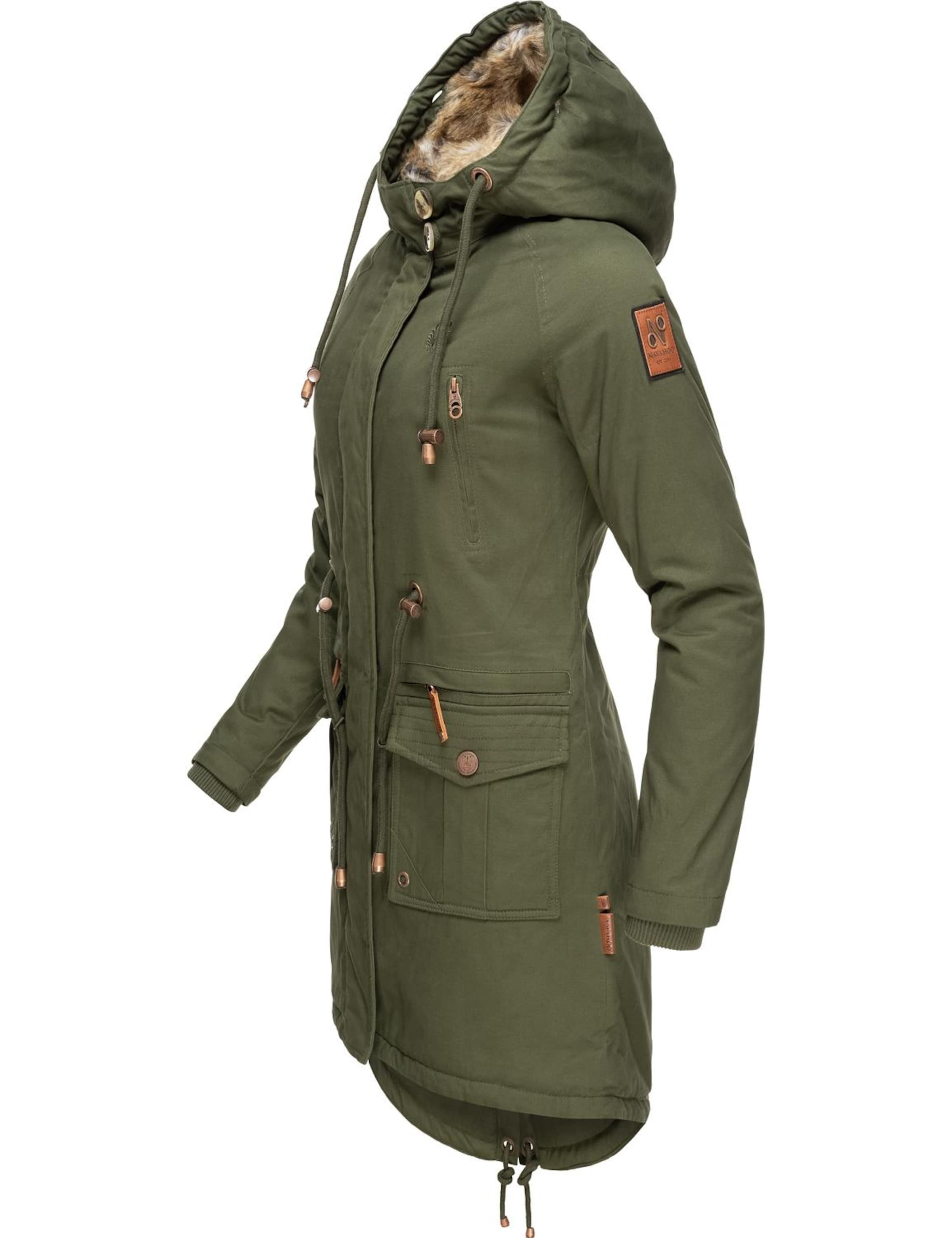 NAVAHOO Vinterparkas 'Rosinchen' i grön