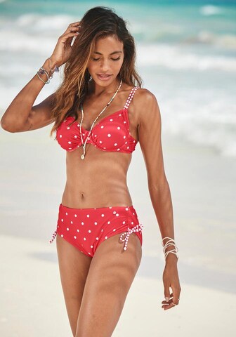 Pantaloncini per bikini 'Audrey' di s.Oliver in rosso: frontale