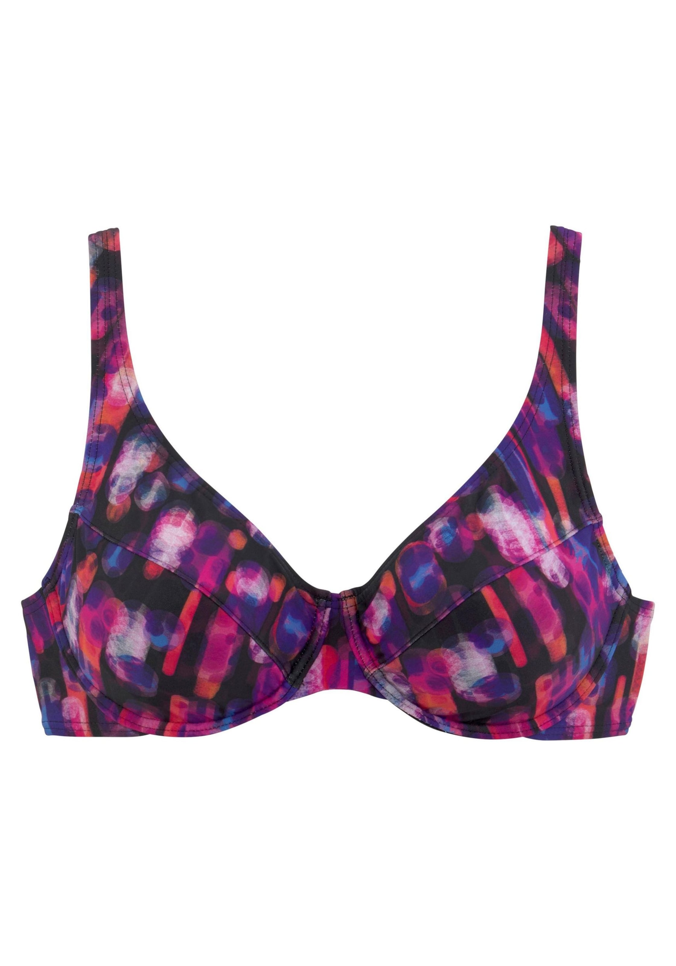 LASCANA T-shirt Bikini top in Purple: front