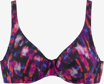 LASCANA T-shirt Bikini top in Purple: front