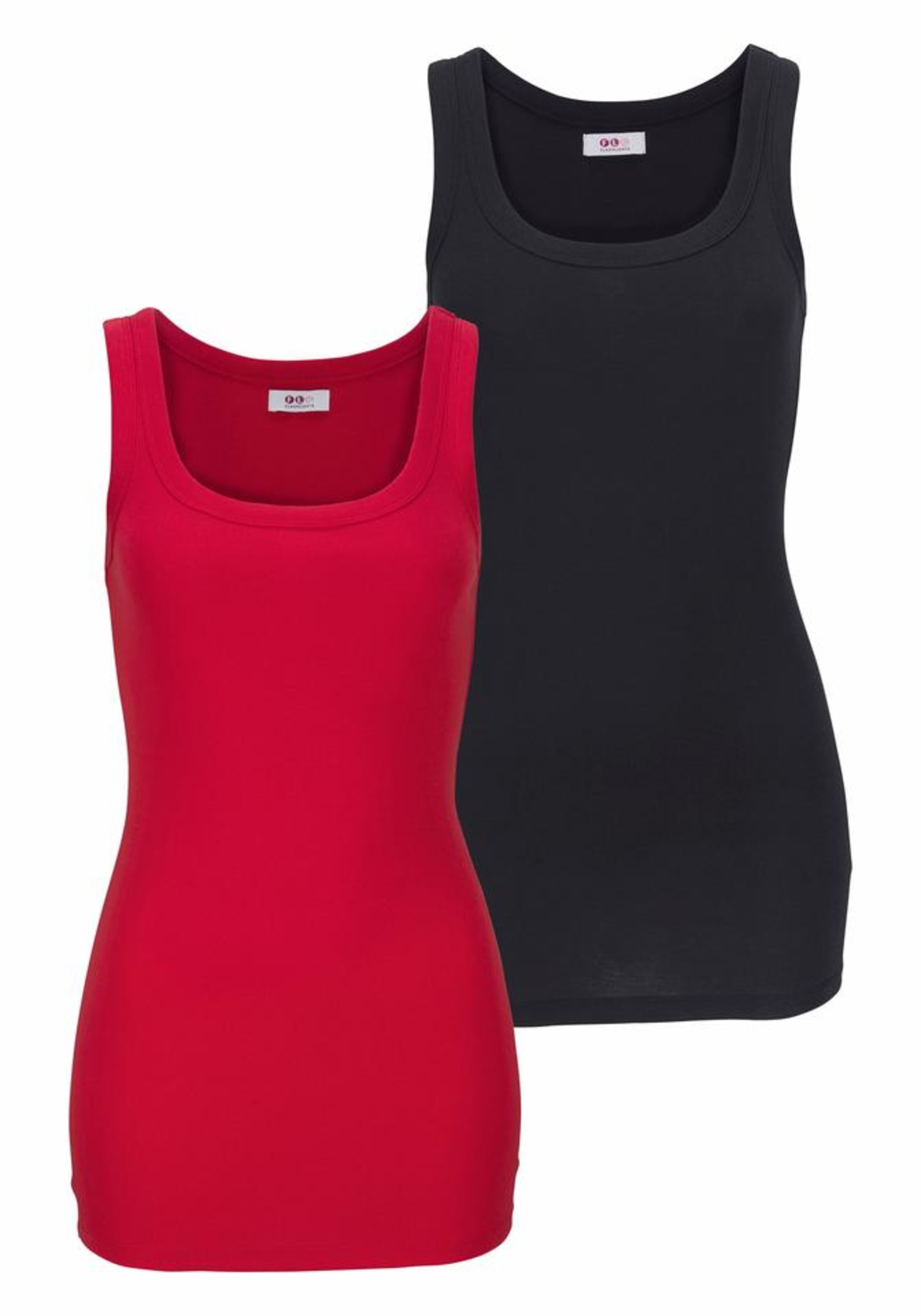 FLASHLIGHTS Flashlights Tanktop, im Doppelpack in Rot: Vorderseite
