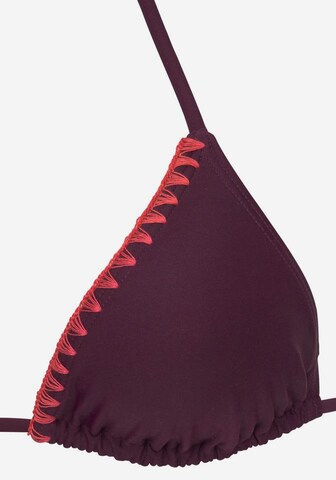 BUFFALO Triangel-Bikini mit Häkelkante in Lila