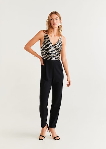 MANGO Overall 'Zoey' in Schwarz: Vorderseite