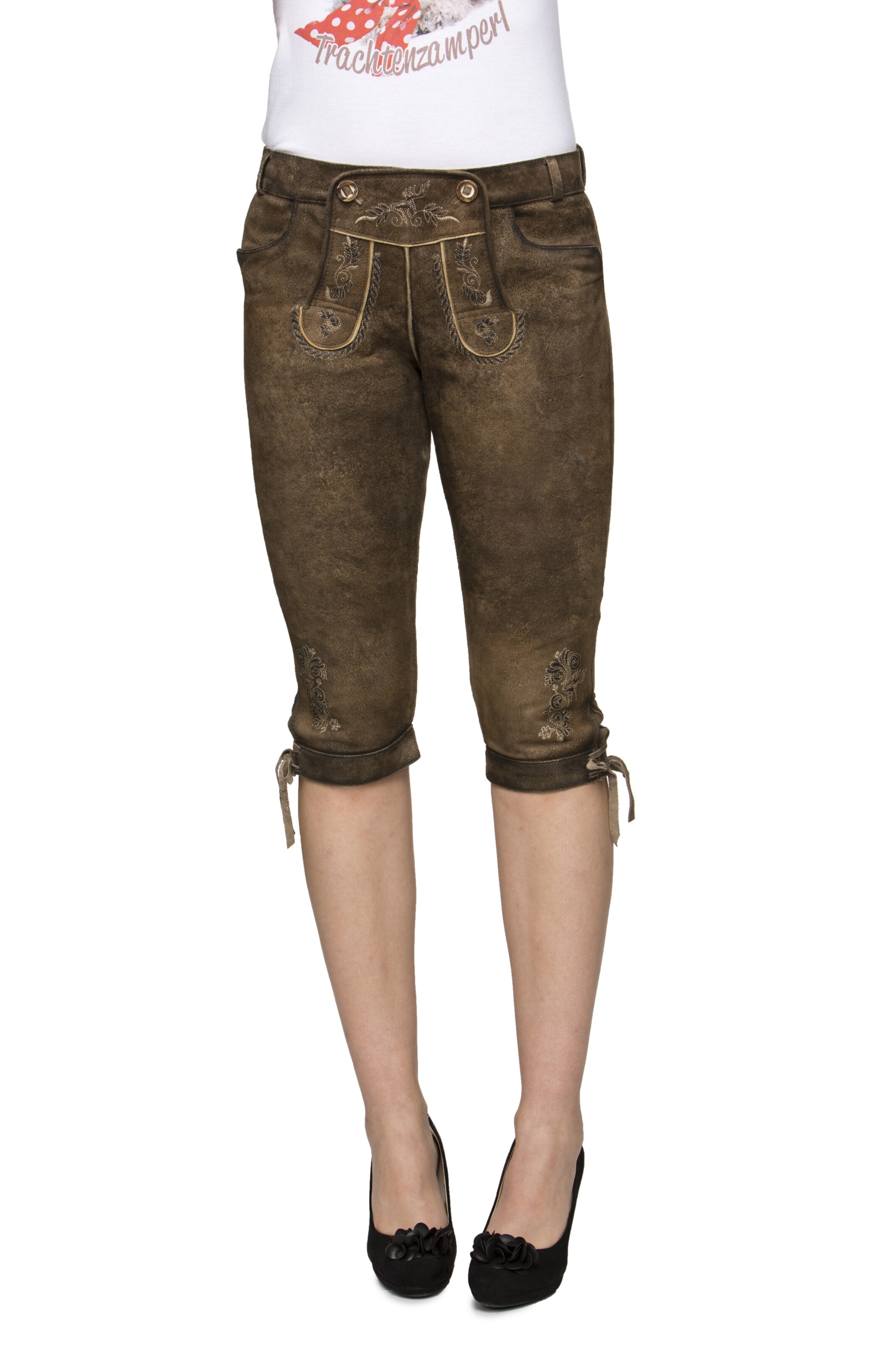 STOCKERPOINT Slimfit Hose 'Suzan' in Braun: Vorderseite