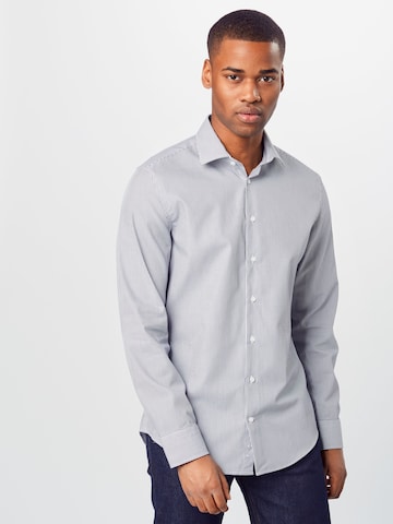 Coupe slim Chemise business SEIDENSTICKER en bleu : devant