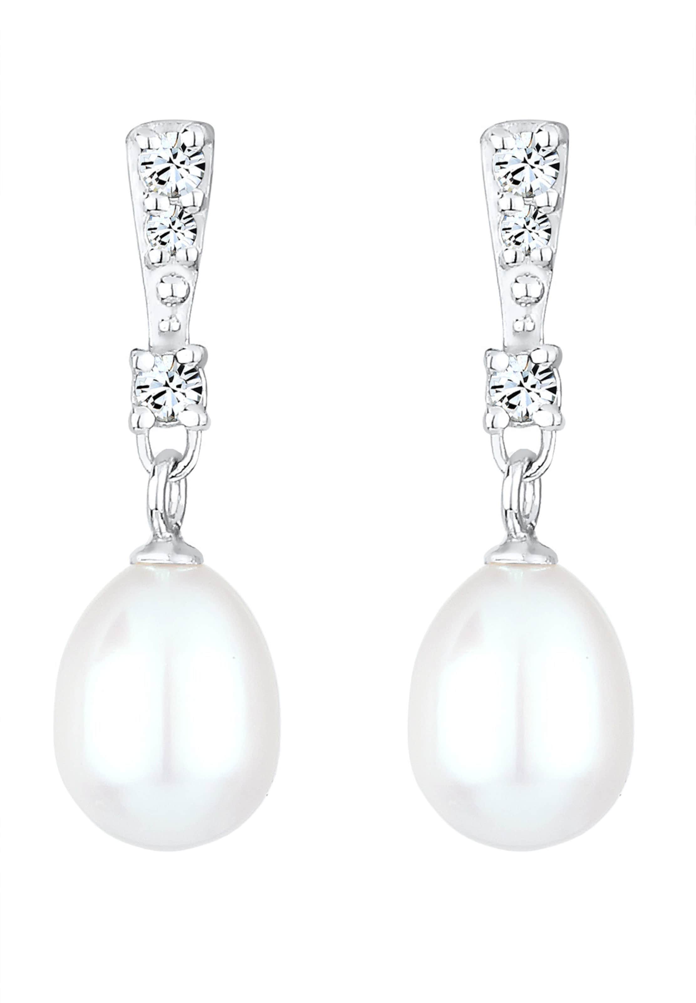 Boucles d'oreilles ELLI en blanc : devant