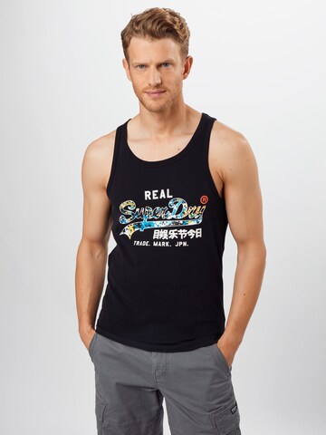 Superdry Regular Fit Tanktop in Schwarz: predná strana