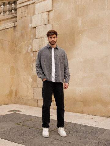 Casual Grey  Button Up Shirt Look by DAN FOX APPAREL