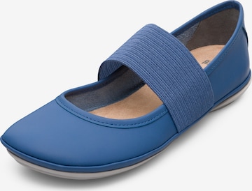 CAMPER Ballet Flats with Strap in Blue: front