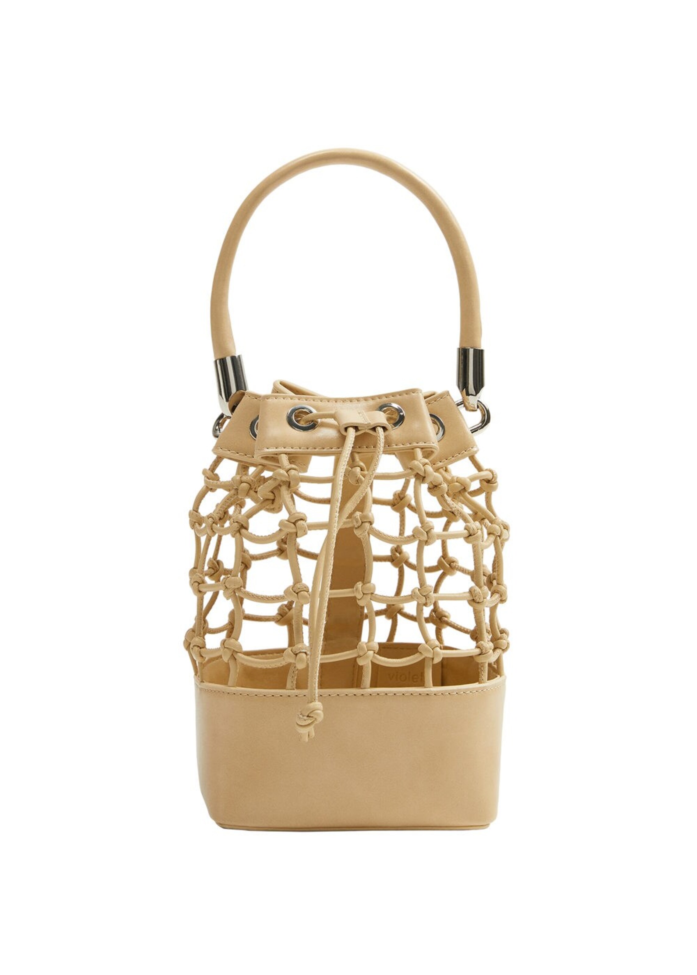 VIOLETA by Mango - Tasche 'Min Knot' in nude