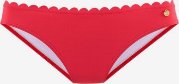 LASCANA Bikinibroek 'Scallop' in Rood: voorkant