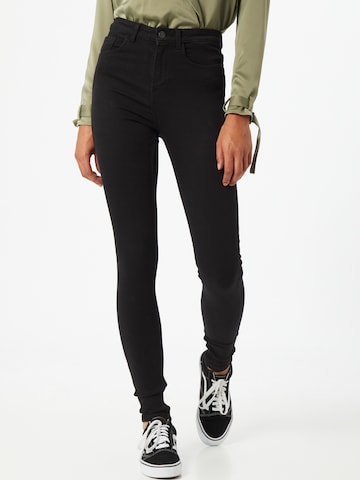 PIECES Skinny Jeans in Zwart: voorkant