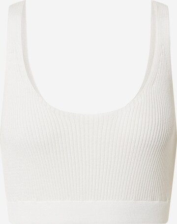 NU-IN Knitted Top in White: front