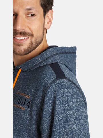 Jan Vanderstorm Zip-Up Hoodie 'Robart' in Blue