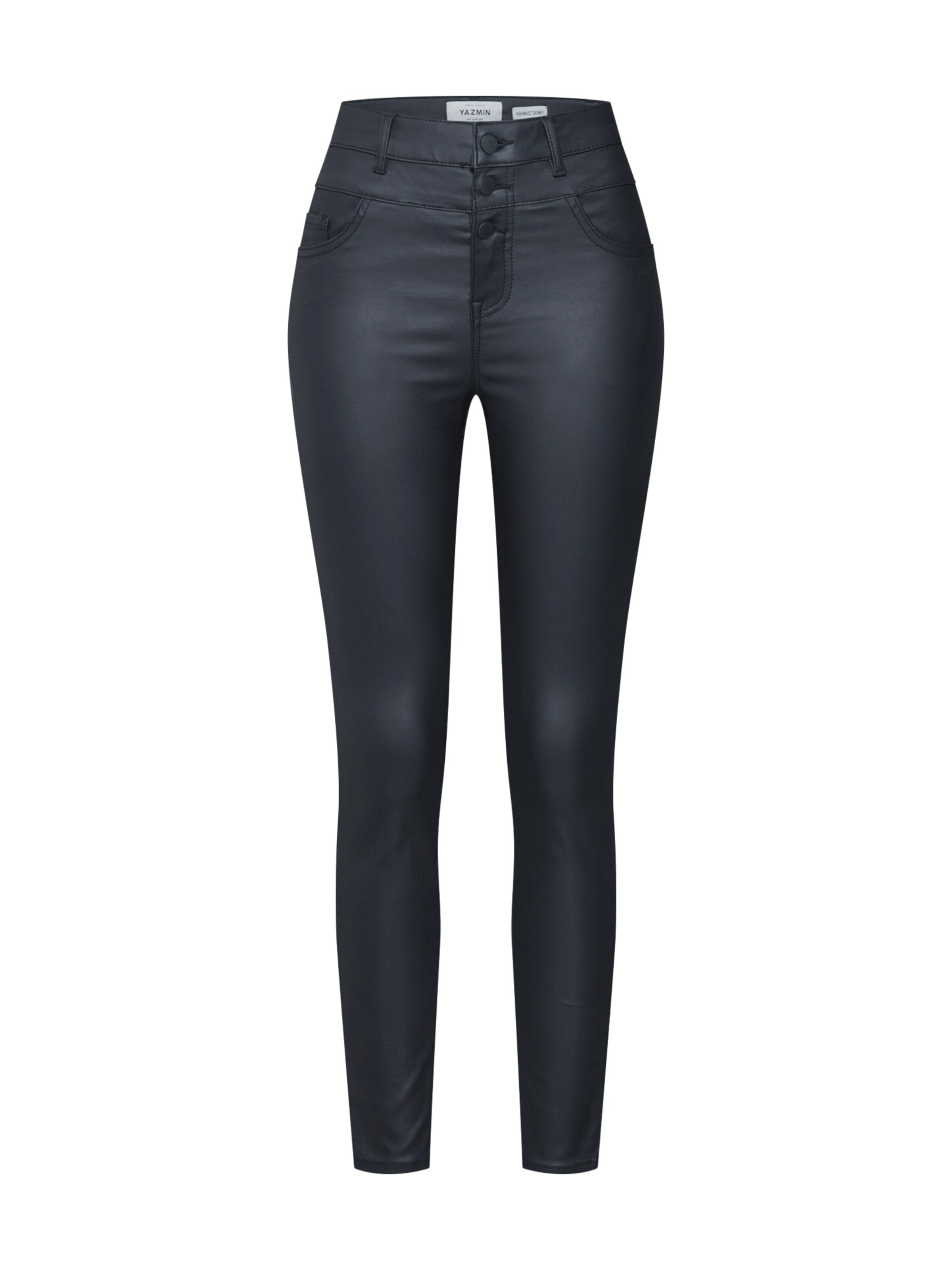 NEW LOOK Broek 'AW18 COATED HIGHWAIST SKINNY' in de kleur Zwart: Vooraanzicht