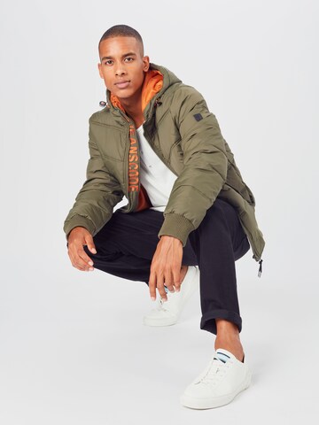 INDICODE JEANS Regular fit Winter Jacket 'Adrian' in Green