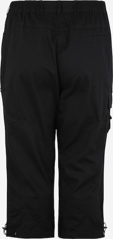 Regular Pantalon cargo Ulla Popken en noir : derrière