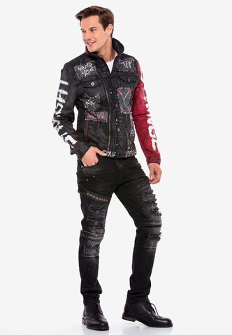 CIPO & BAXX Jeansjacke in Schwarz