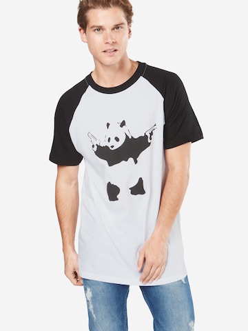 Mister Tee Shirt 'Banksy Panda' in White: front