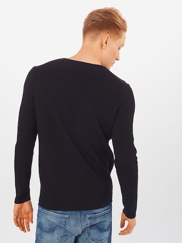 TOM TAILOR DENIM Pullover in Schwarz