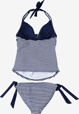 petit amour Kolmio Tankini 'Annie' värissä sininen