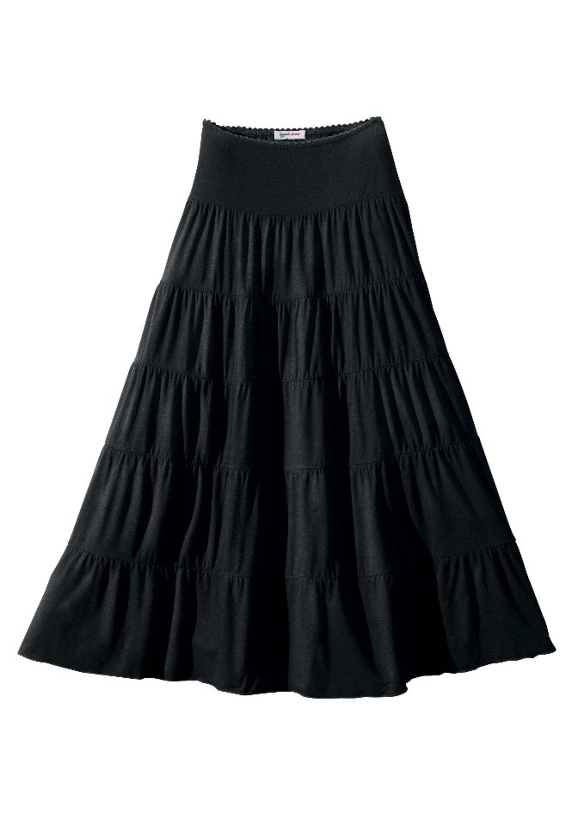 BEACH TIME Strandrock in Schwarz: Vorderseite