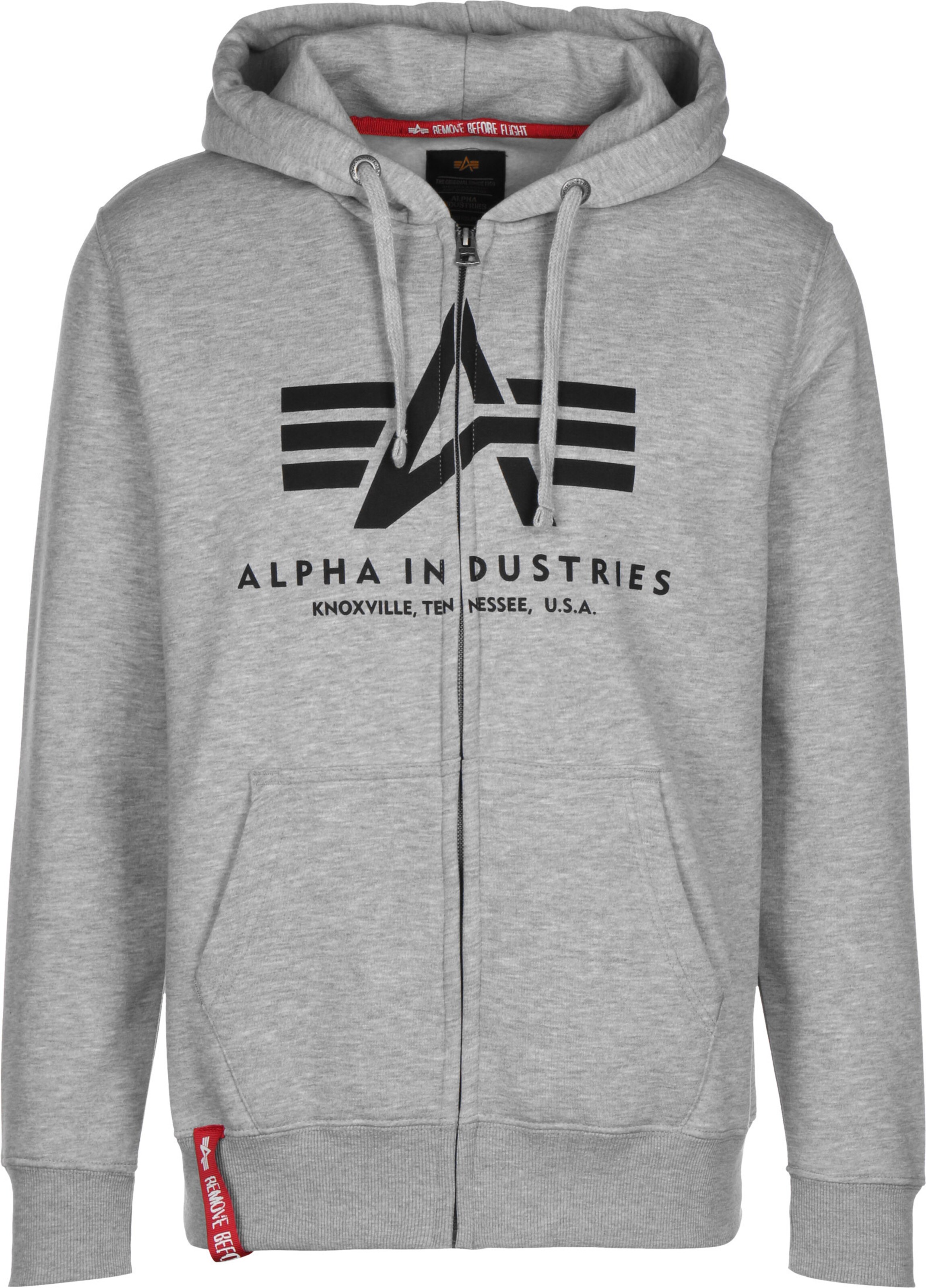ALPHA INDUSTRIES Μπλούζα φούτερ σε γκρι: μπροστά