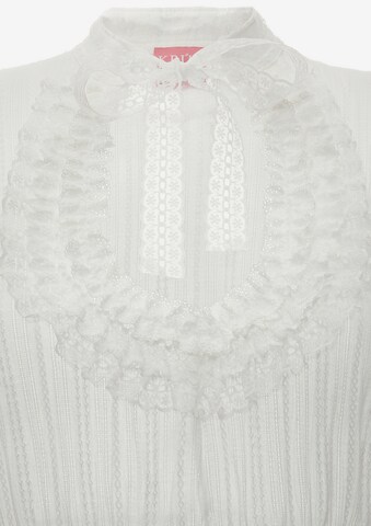 Blouse folklorique Krüger Madl en blanc